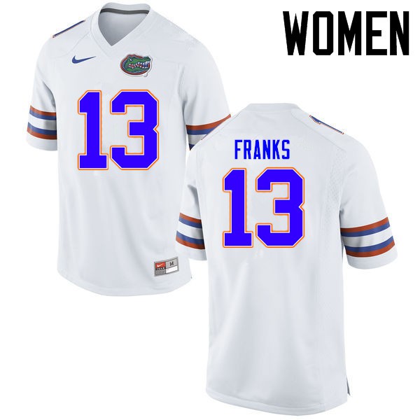 Florida Gators Women #13 Feleipe Franks College Football Jersey White